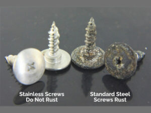 Stainless Pouch & Sign Screw $0.23<br>Case Quantity: 4500